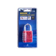 Solex COMBINATION LOCK 4-Code Padlock Red Model C44 Size 40 Mm.