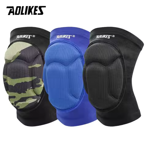 AOLIKES Volleyball Knee Pads Thick Sponge Protective Anti-Collision Knee Pads Protector Non-Slip Wre