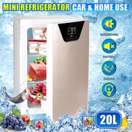 20L Mini Car Refrigerator LCD Display Outdoor 65w Portable Fridge Freezer Cooler or Warmer For Home