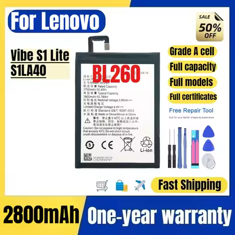 BL260 for Lenovo Vibe S1 Lite/S1LA40 Mobile Phone Battery High Quality High Capacity Replacement Bat