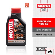 MOTUL H-Tech 100 4T 10W50 Synthetic Motorcycle Engine Oil (1.2L)