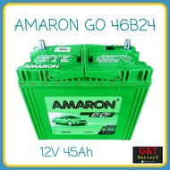AMARON GO 46B24 (NS60) แบตเตอรี่รถยนต์ 45Ah แบตแห้ง แบตเก๋ง แบตmini MPV แบตECO อมารอน