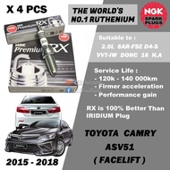 NGK Premium RX Spark Plug - Toyota Camry 2.0E 2.0G ASV51 Facelift 2.0L 6ARFSE D4S VVTiE DOHC 16V ( 2