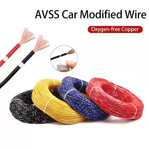 5m/10m/20m AVSS Car Modified Wire Sq0.3mm-0.85mm Speaker Audio Cable Oxygen-free Pure Copper Twisted