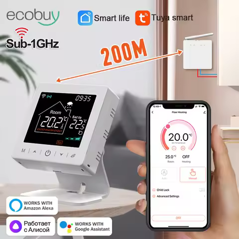 Tuya Thermostat Wifi Gas Boiler Wireless Wifi connected thermostat Smart Battery Boiler Thermostat R