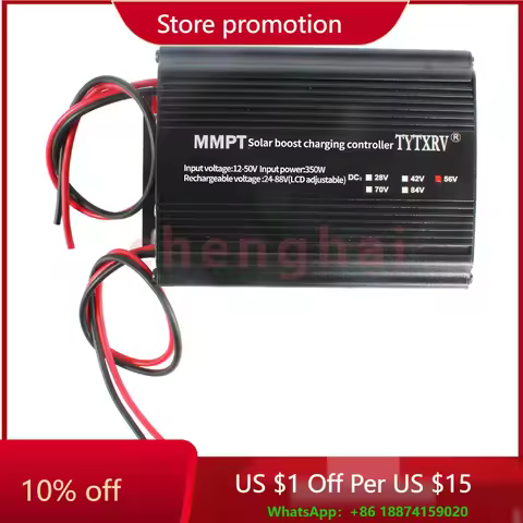 TYTXRV OEM New Product Caravan Accessories 12V24V48V 12A Solar Boost Charging Controller For RV Boat