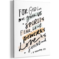 For God Hath Not Given Us The Spirit Of Fear Canvas Painting Wall Art Decor 2 Timothy 1:7 Bible Vers