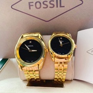 【100% Original】✸Fossil stainless steel waterproof fashion Couple watch for men women Accessories  No