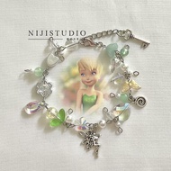 Bracelet beads tinkerbell inspired coquette y2k bracelet + ̊ ・+