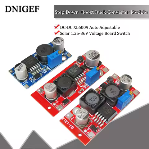DC-DC XL6009 Auto Adjustable Step Up Step Down Boost Buck Converter Module Solar 1.25-36V Voltage Bo