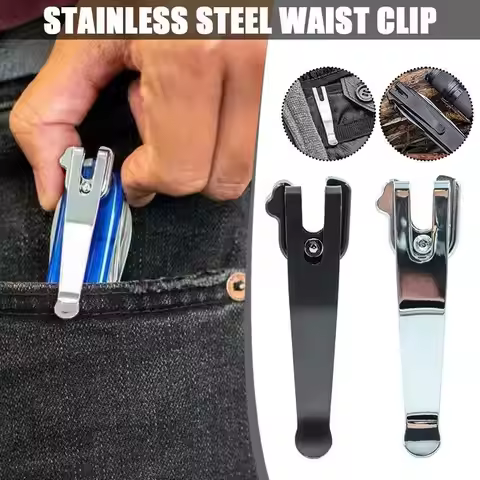 1pc Military Knife 91MM Back Clip Depth Steel Waist Pocket Clip Deep Carry Pocket Clip For 91mm Swis