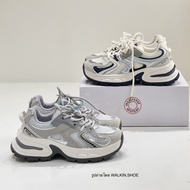 (พร้อมส่งจากไทย) แบรนด์ MiSTERY แท้ รองเท้าผ้าใบสี SILVER ทรงสวย ผ้าตาข่าย รุ่น MiSTERY MASON