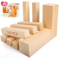 10Pcs Basswood Carving Block Natural Soft Wood Carving Block 2 Sizes Portable Unfinished Wood BlockS