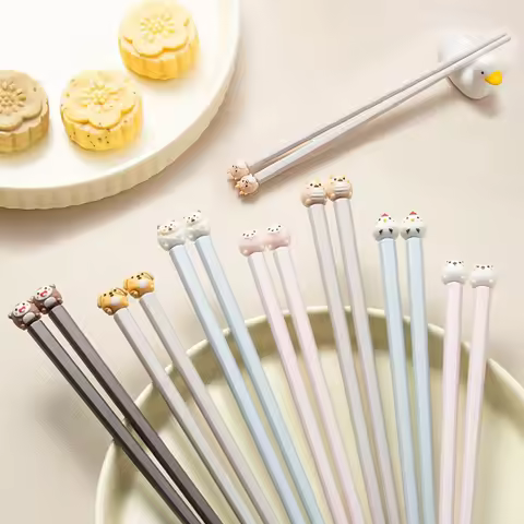 Cute Cartoon Animals Chopsticks for Kids Children Chinese Korean Chopstick Food Japanese Sushi Chops