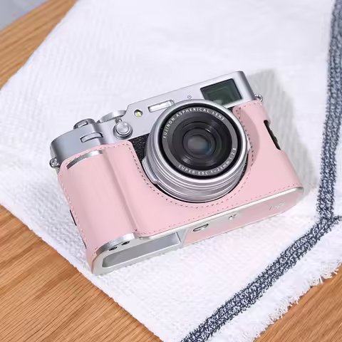 Roadfisher Genuine Leather Camera Bag Protect Case Cover Aluminum Alloy Base Grip Strap Belt For Fuj