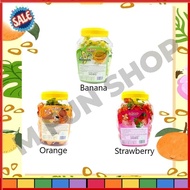 50pcs (btl) KHY Fruity Gummy berbentuk buah buahan Lollipop Gummy (orange / strawberry/ banana)