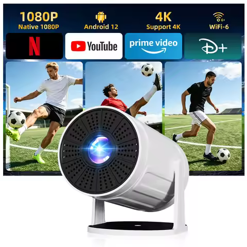HA1 Mini Portable Smart Projector Android12 Native 1080P 4K Supported WiFi6 Bluetooth 5.0 Electric F