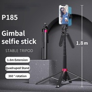 P185 bluetooth 4-legged photography stick, 180cm long, rechargeable remote - Phone Tripod for livest
