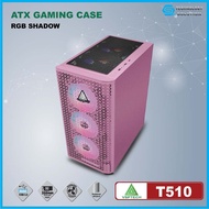 Case VSP T510 computer Case (PINK) without FAN (ATX/Micro ATX)