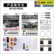 恆冠p803a遙控8×8驅拖頭自卸貨鬥重型卡車rc越野攀爬模型車