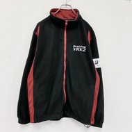 普利司通（BRIDGESTONE）黑色刺繡Logo抓絨外套/披肩外套，古著