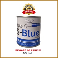ORIGINAL S BLUE PVC SOLVENT CEMENT S-BLUE 1/12 LITER or 80ml
