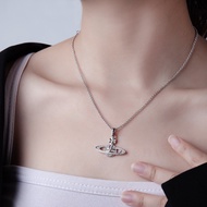 Empress Dowager West Saturn Design Necklace for Women, All-Match Exquisite Clavicle Chain, Everyday 