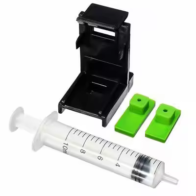 3in1 Ink Refill Cartridge Clip+ 2pcs Rubber Pads + Syringe Tool Kit for PG-210 310 510 512 810 PG-47