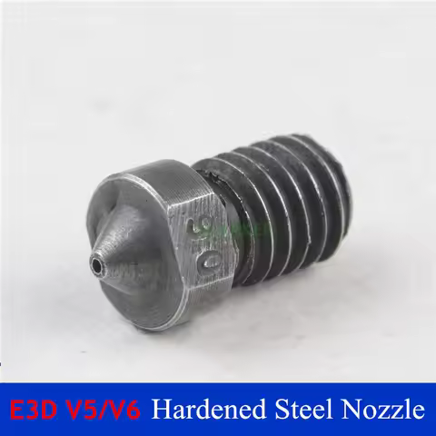 1pcs V6/V5 Hardened Steel Die Steel Nozzle 0.4/0.6/0.8/1.0/1.2/1.5mm 1.75mm for V6,Lite6, Voron Prus