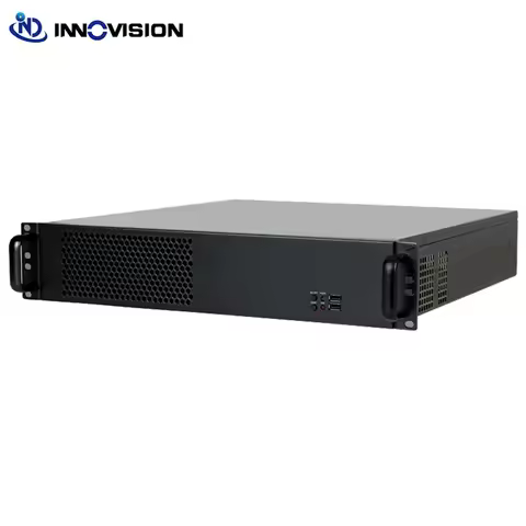 Compact 2U 19 Inch 450mm Depth Rack Server Case Micro ATX IPC Short Industrial Chassis