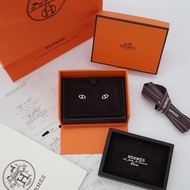 Hermès 愛馬仕 豬鼻子 18k 玫瑰金 耳針耳環