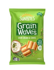 澳洲 Grain Waves 酸忌廉香蔥味穀物脆片 170g [平行進口] 此日期前最佳:2027年01月