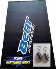 kulit jok motor beat,gambar besar warna biru kulit jok motor sablon