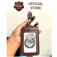 Multifunctional Leather ID Card Holder (2-in-1) - Custom ID Card & Access Card Holder with Free Cust