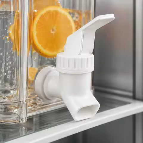 Drink Dispenser with Tap Large Capacity Fridge Beverage Dispenser Fridge Water Container Transparent
