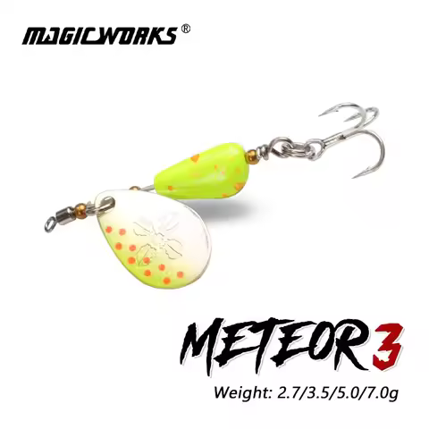MAGIC WORKS Tungsten Bead Blade Rotating Stream Spinners for Fishing 2.7g 3.5g 5g 7g Trout Lure Arti