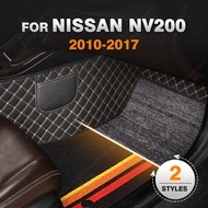 RHD Custom Double Layer Car floor mats For Nissan NV200 2010 -2017 11 12 13 14 15 16 Foot Carpet Interior Accessories