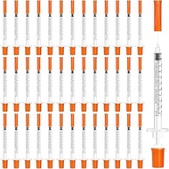 Pack of 60 1 ml Plastic Tube Syringes, Multi-Purpose Measuring Tools, Liquid Measuring Syringe with