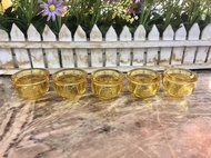 Bộ 5 chung nước ly nước thờ cúng ông thần tài thổ địa đá lưu ly vàng