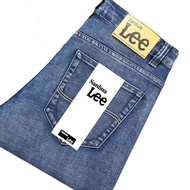 Mens Jeans Elastic Slim Fit Straight Sleeve Retro Style Loose Versatile Long Pants for Men