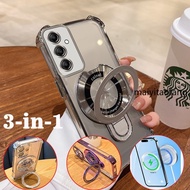 [3 in 1]Case for samsung a24 4g samsung a34 5g samsung a54 5g 2023 Shockproof 3D U holder new aesthe