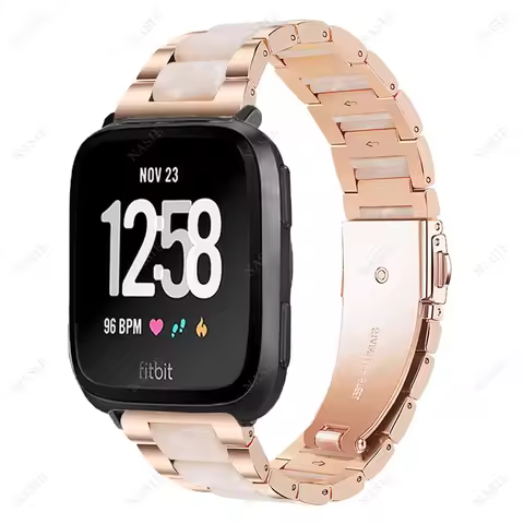 steel resin Watch Strap For Fitbit versa 3 4 2 smart watch band metal watchband for fitbit sense fit