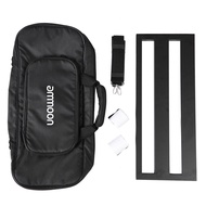 Myhome-sg ammoon DB-2 Guitar Pedal Board Aluminum Alloy Pedalboard Set with Carrying Bag Tapes Strap