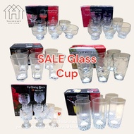 SALE  Drink Glass Cup Set Glass Drinking Cup Coffee Cup / Gelas Kaca Glass Tumbler Set 玻璃杯