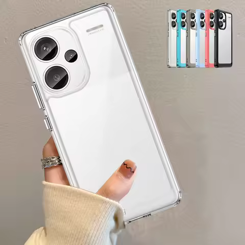 For Redmi Note 13 Pro Plus Case Cover Redmi Note 13 Pro Plus Capas Transparent Colour Clear Fundas X