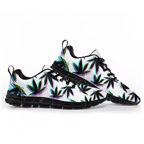 Maple Leaf Printed Pop Sports Shoes Mens Womens Sneakers Casual Custom High Quality Couple Shoes Bla