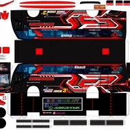 Lembaran Pola Eka Persada Papercraft Bus skala 50 Ken Arok