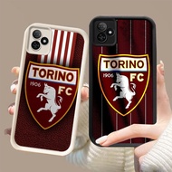 DK-63 FC TORINO logo Silicone Casing black and white for Realme Narzo Note C63 C53 SE N53 6 C61 N61 
