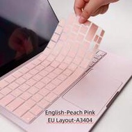 1 ชิ้น ฝาครอบคีย์บอร์ดสีชมพูพีชภาษาอังกฤษ, เลย์เอาต์ EU, เข้ากันได้กับ MacBook Neo 13 นิ้ว (A18) Pro