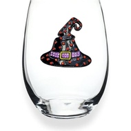 The s Jewels Witch Hat Jeweled Stemless Wine Glass 21 Oz. Unique G